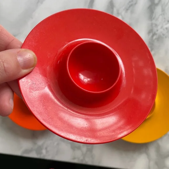 Vintage Rosti Egg Cups - Melamine Danish Design - AS IS - Picture 4 of 9